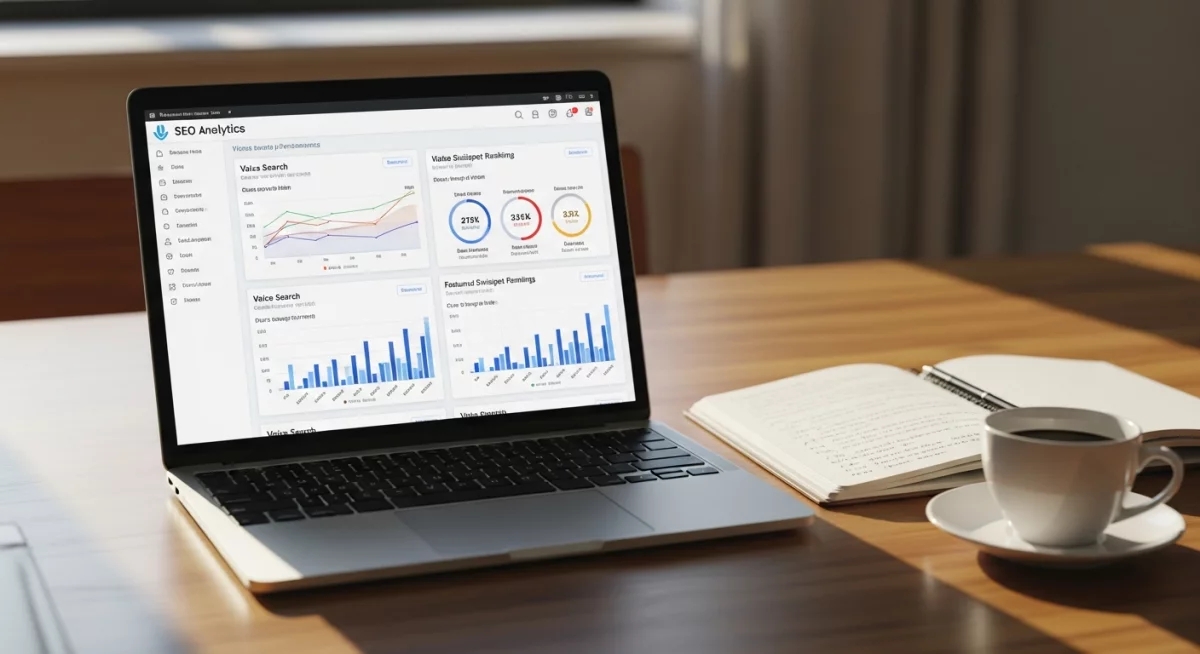 Personne utilisant un smartphone avec assistant vocal activé dans un environnement professionnel moderne, écran affichant une interface de recherche vocale avec ondes sonores