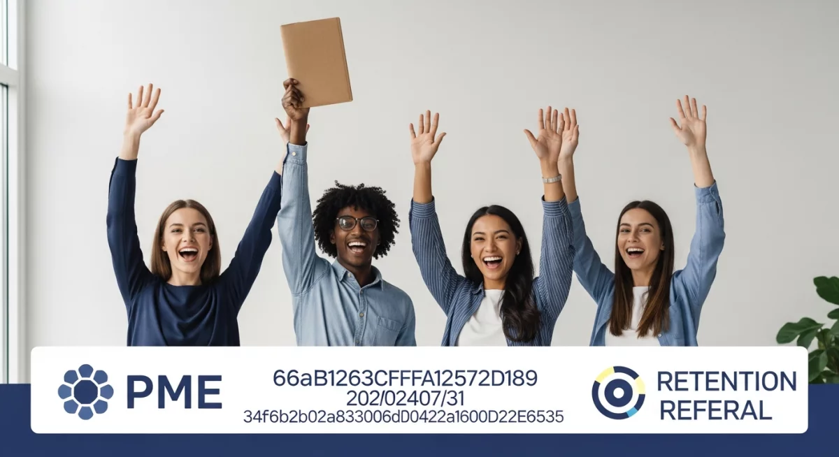 Équipe PME en réunion stratégique autour d'un tableau blanc avec le modèle AARRR dessiné et post-its colorés représentant les actions prioritaires