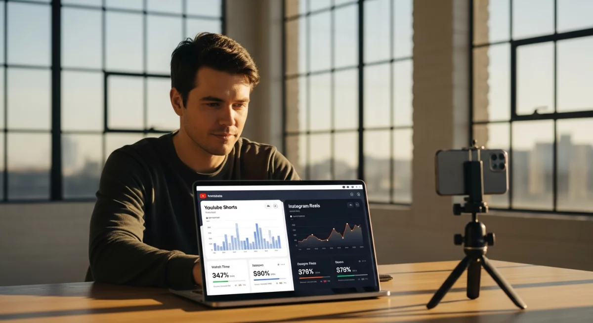 YouTube Shorts & Reels : stratégie complète pour 2026 Photos par Gemini