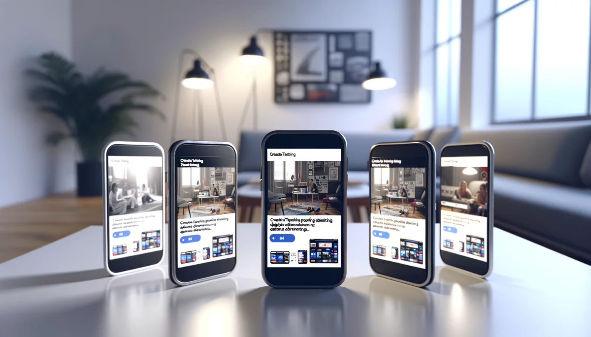 Exemple de tests créatifs multiples pour l'optimisation des publicités Meta