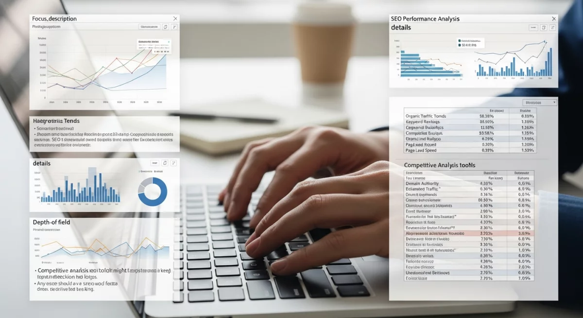 Tableau de bord d'optimisation SEO et suivi des performances